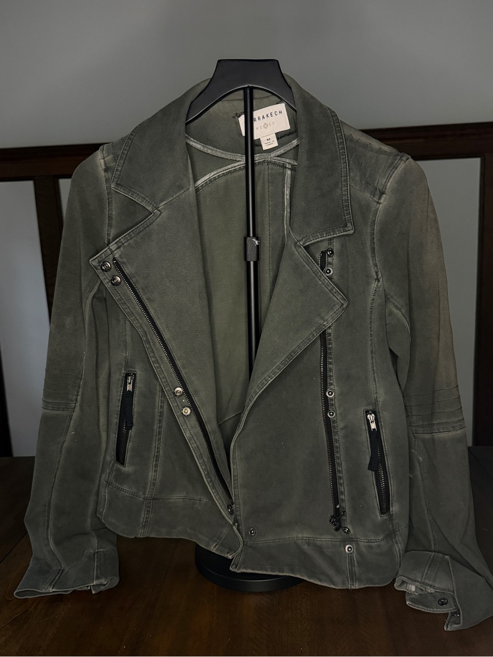 Olive Green  Moto Jacket